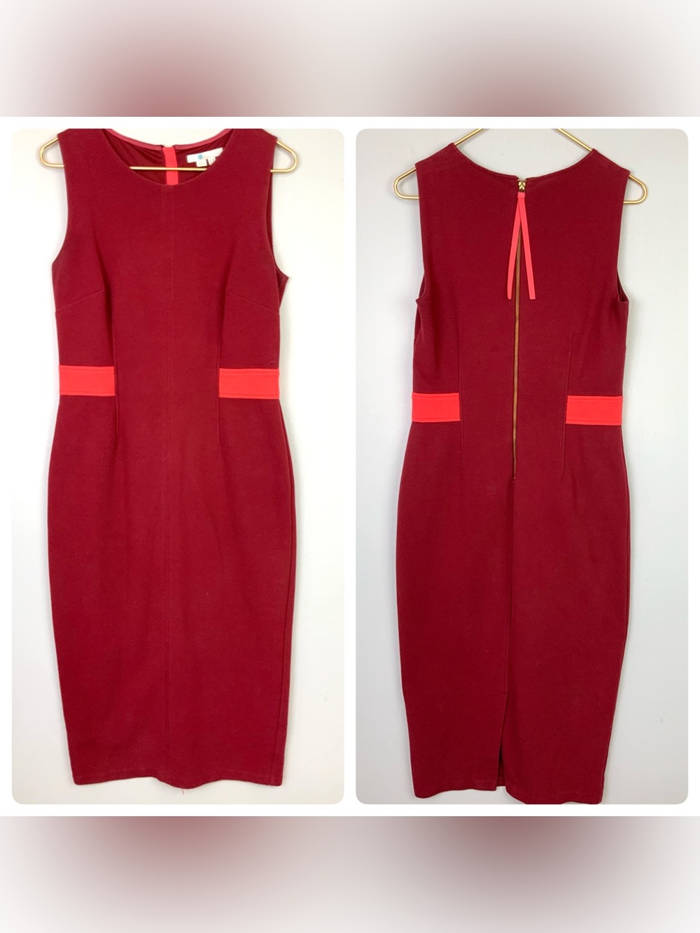 Boden Sz 8L Tall Primrose Ottoman Sleeveless Sheath Pencil Midi Dress Mulberry